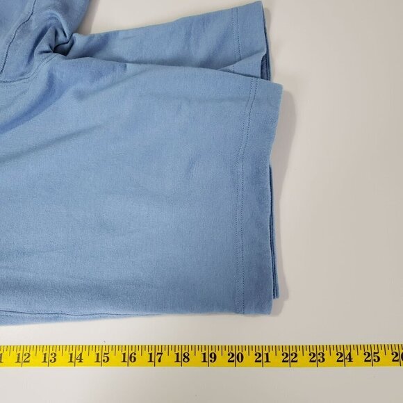 Athleta Womens Westwood Sweatshirt Tee Size M V-Neck Cottage Blue Dolman - Picture 10 of 10